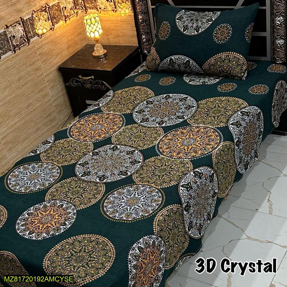 4 pc cotton printed single bedsheet