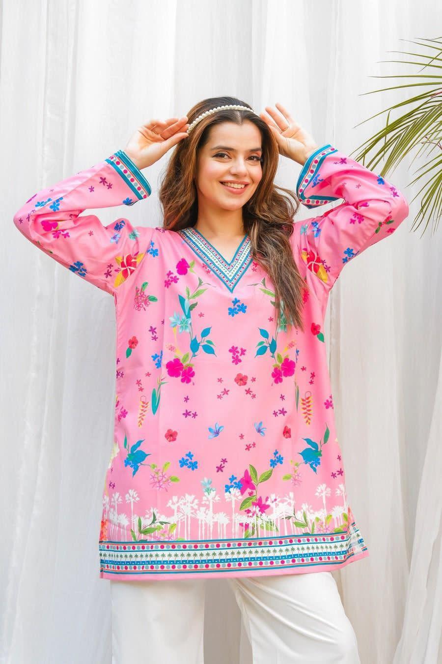 Women's stitched swiss lawn Printed co-ord set
