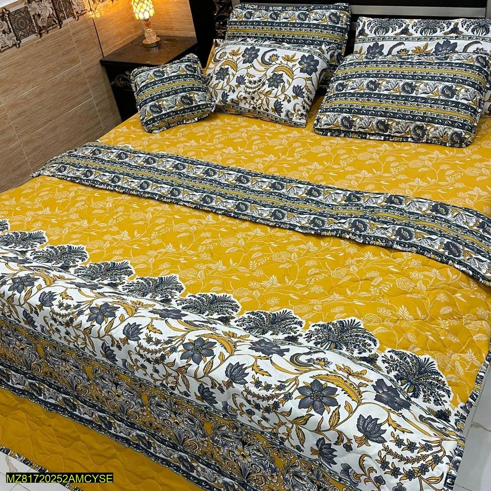 7 pc Cotton printed comforter set