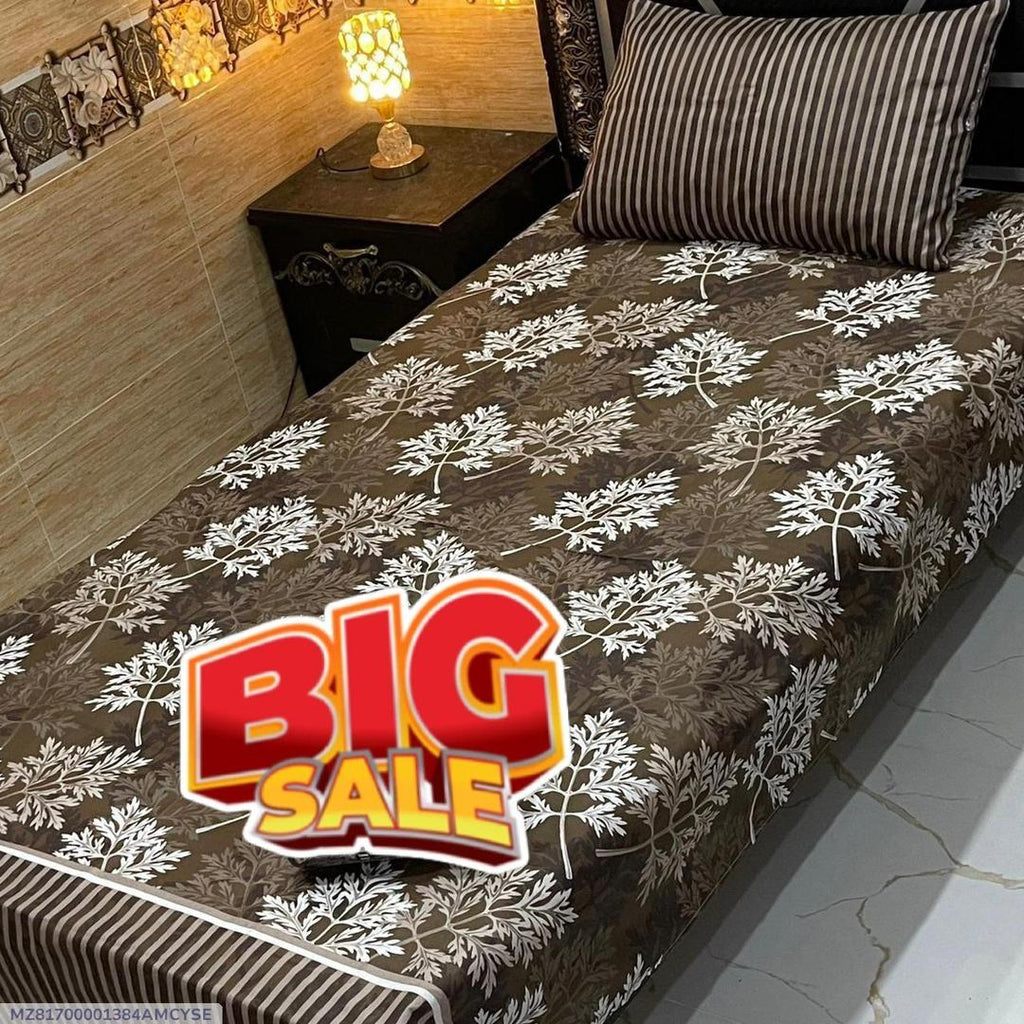 2 pc Cotton printed Single bedsheet
