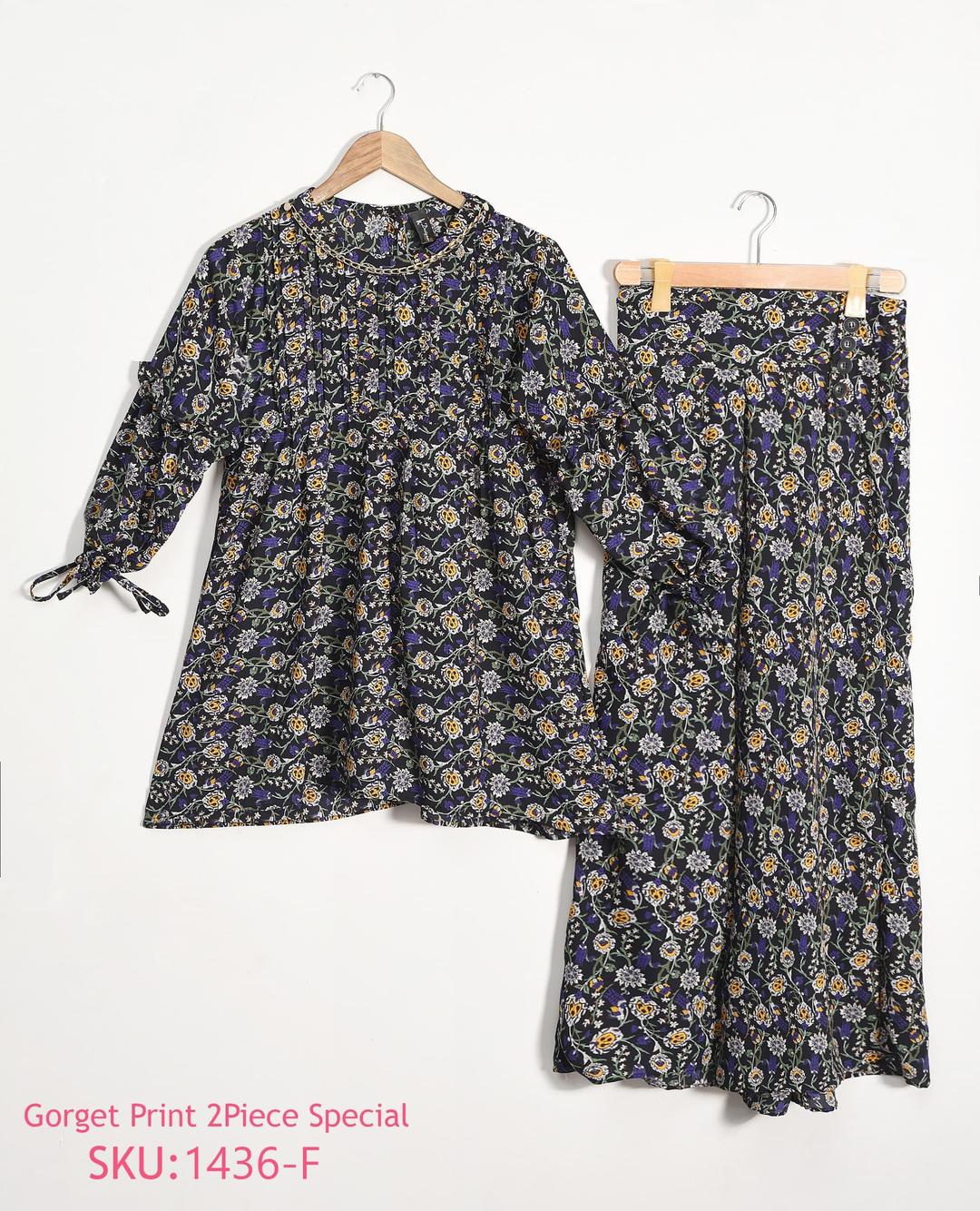 Stylish Women's Stitched Printed Shirt and Trouser Set - 2 Pcs