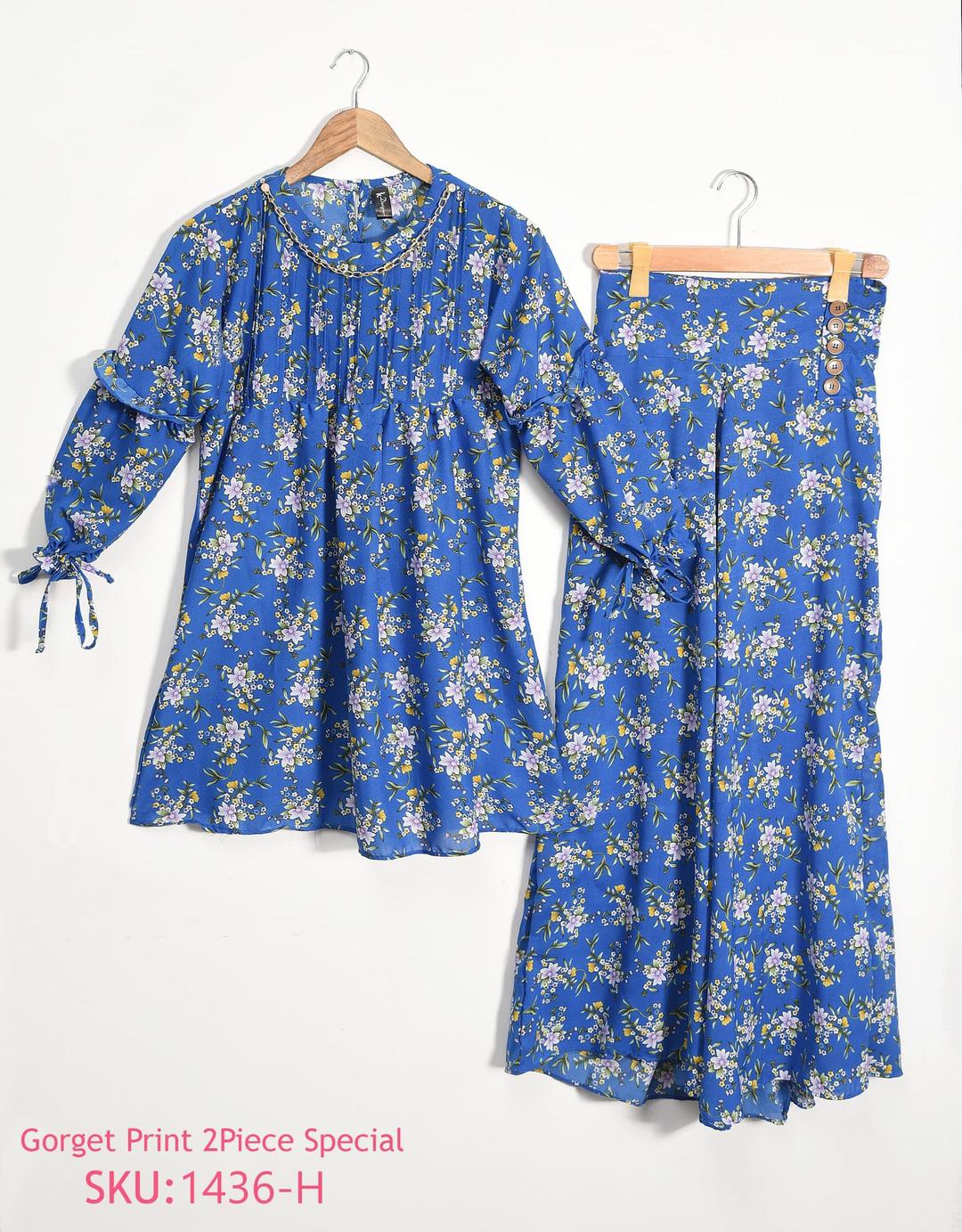 Stylish Women's Stitched Printed Shirt and Trouser Set - 2 Pcs