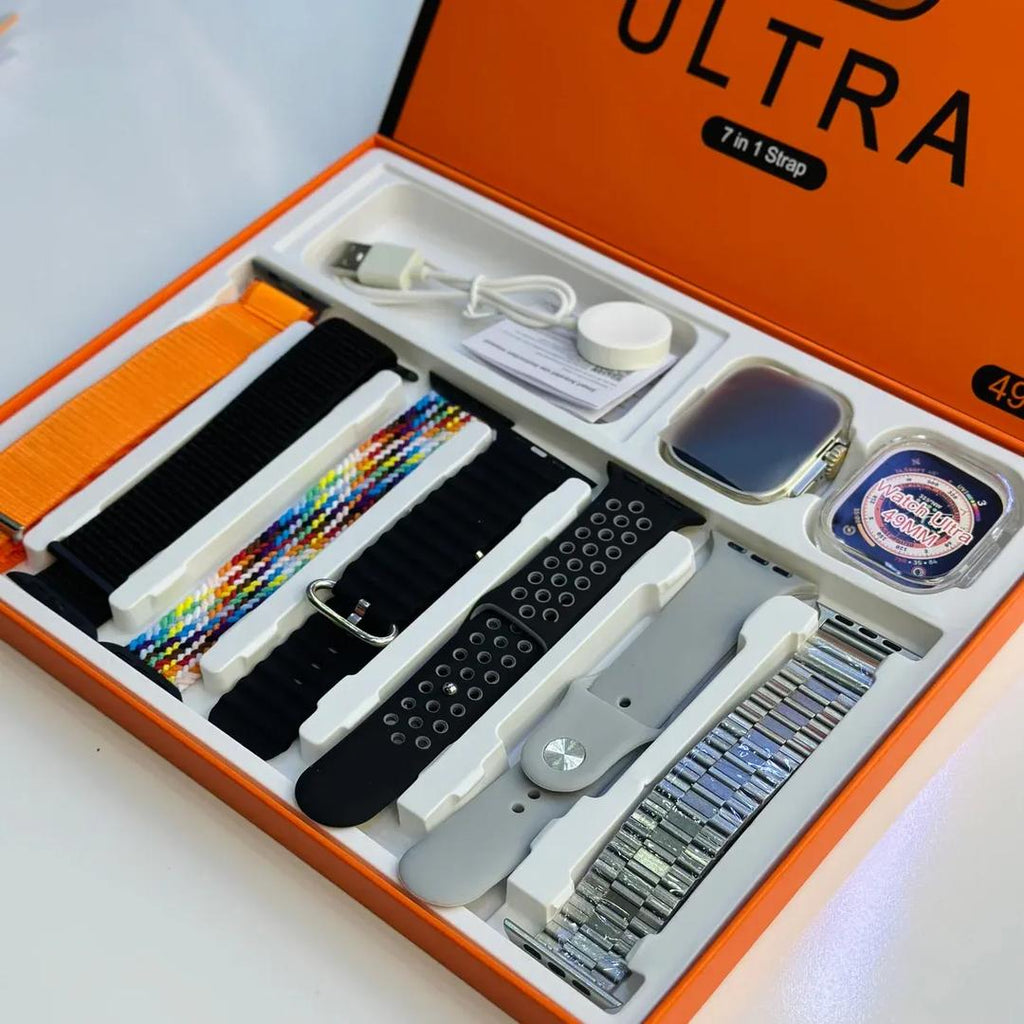 Ultra Smart watch with Multicolor straps