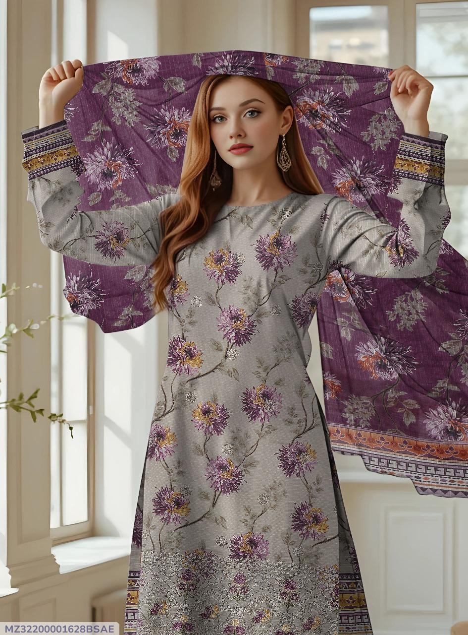 Women's stitched swiss lawn Printed co-ord set