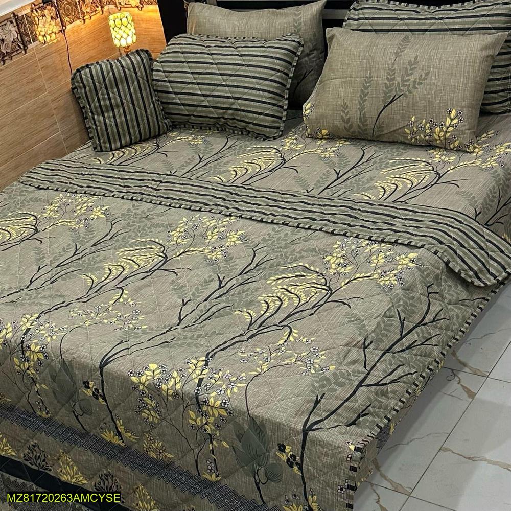 7 pc Cotton printed comforter set