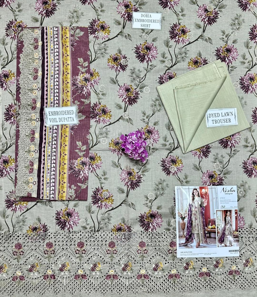 Women's stitched swiss lawn Printed co-ord set
