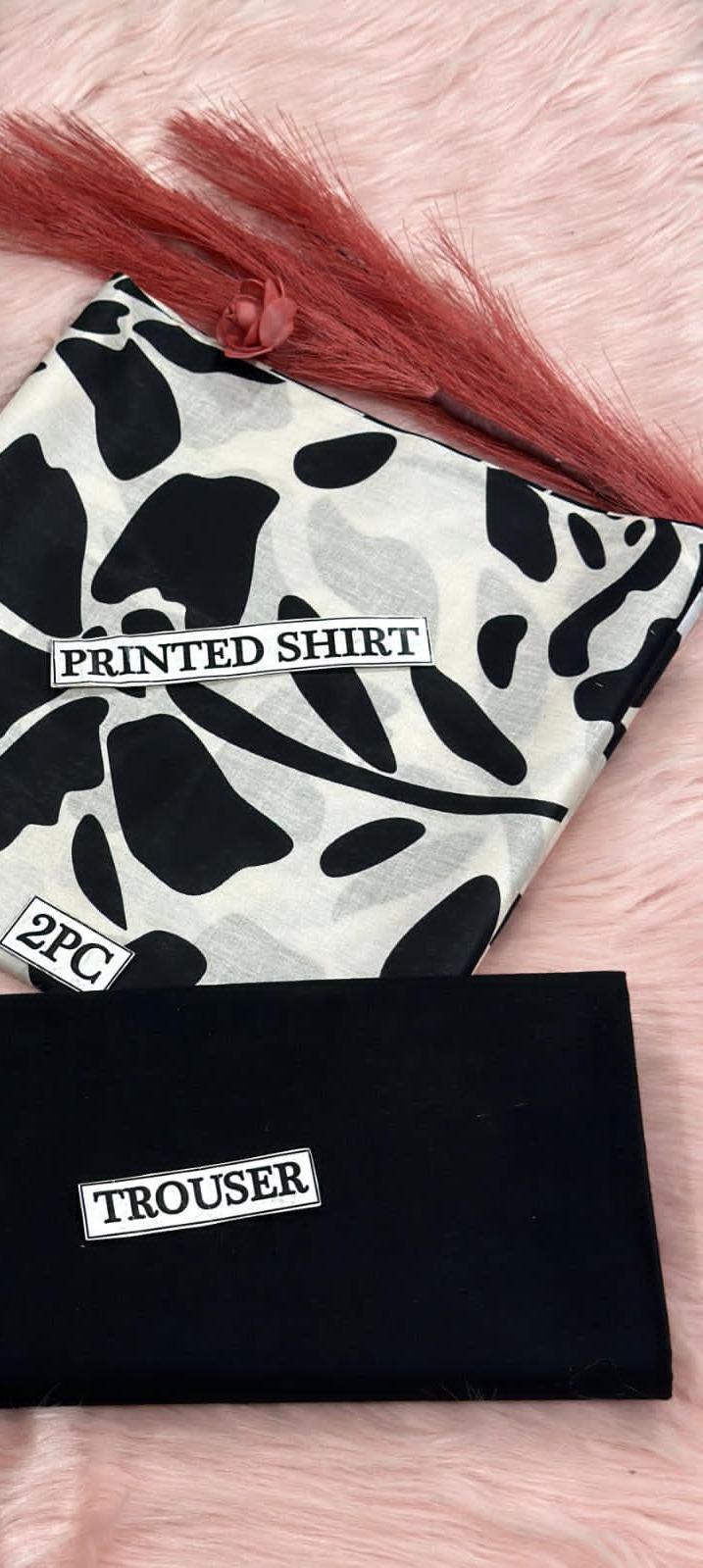 Digital printed 2 piece lawn suit