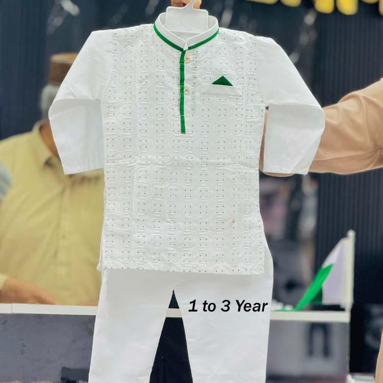 2 Pcs Boy's Cotton Lawn Printed Kurta And Shalwar Suit