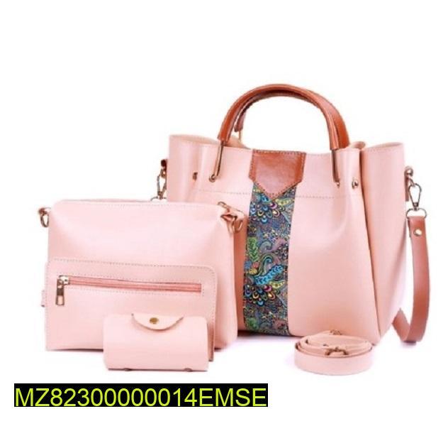 Women's PU Leather handbag set - 4 pc
