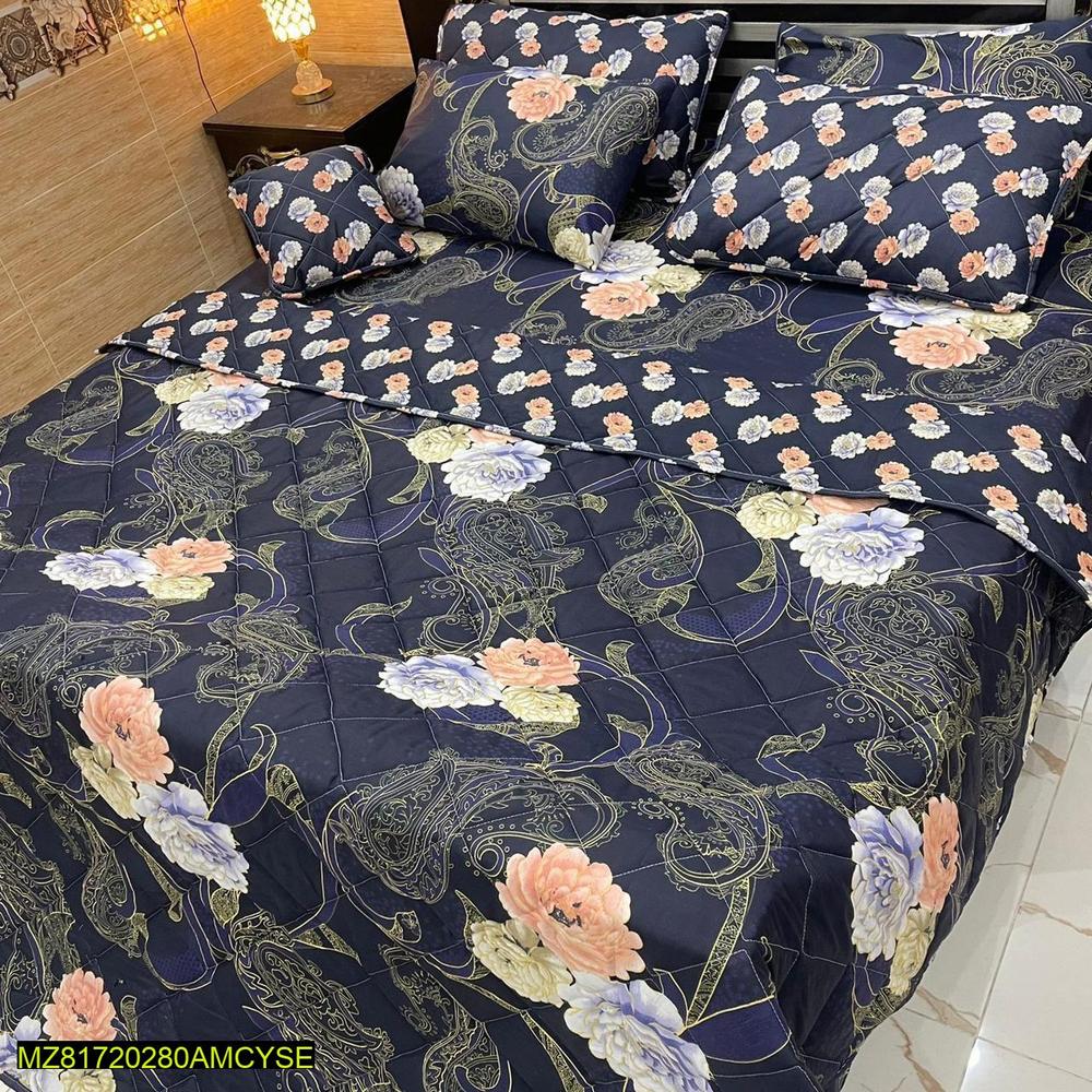 7 pc Cotton printed comforter set