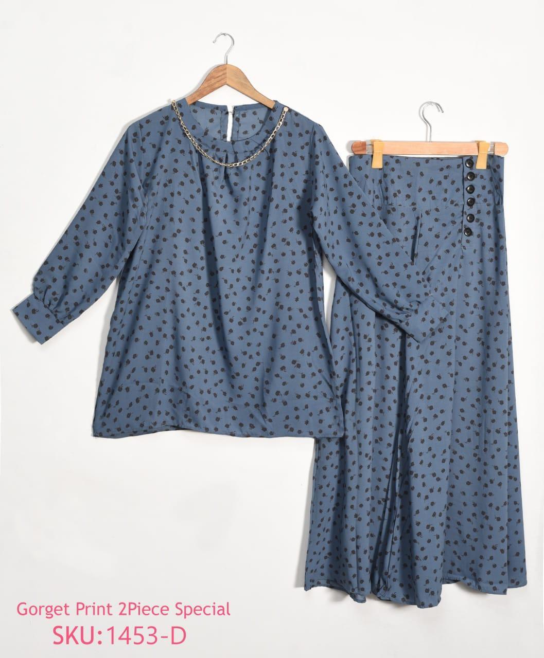 Stylish Women's Stitched Printed Shirt and Trouser Set - 2 Pcs