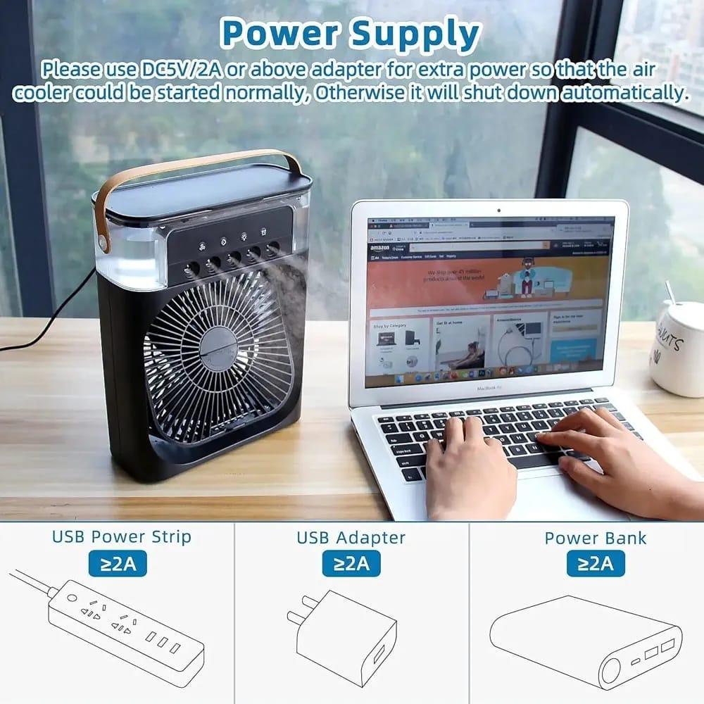Mini Air Cooler with Night Light - Your Compact Chill Solution