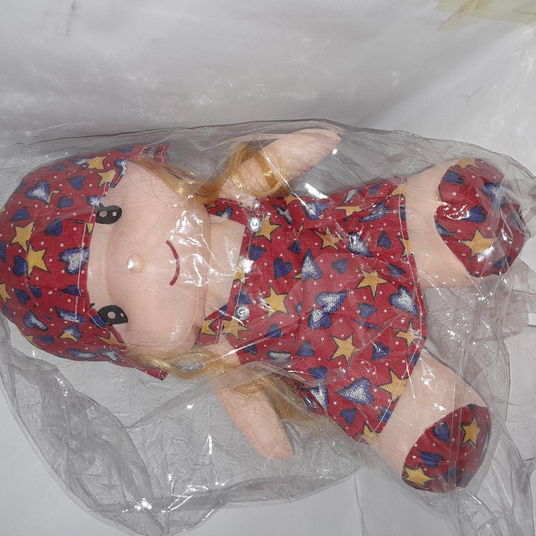 Multicolor plastic toy bundle - 3 pc pluch doll and Accessories set