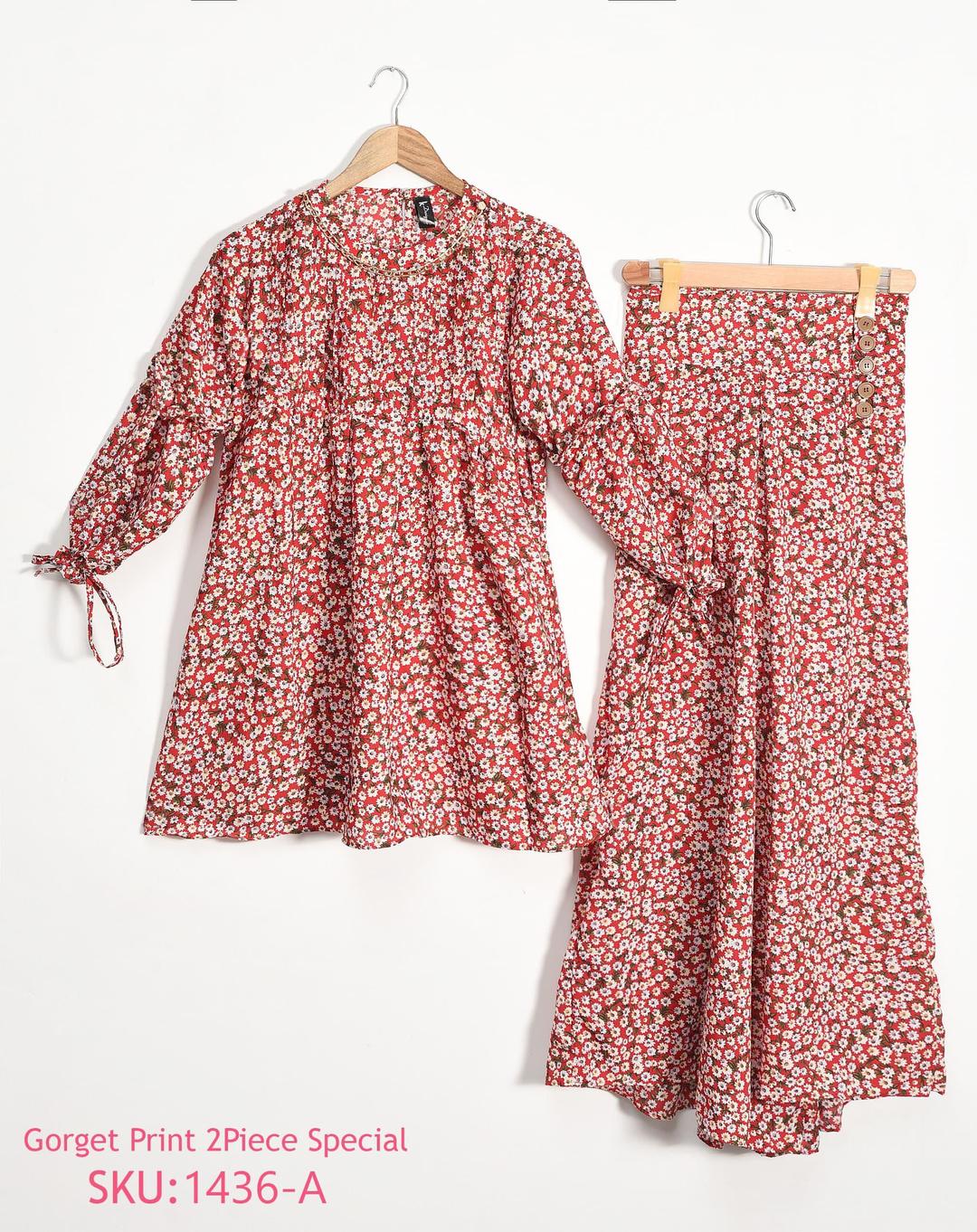Stylish Women's Stitched Printed Shirt and Trouser Set - 2 Pcs