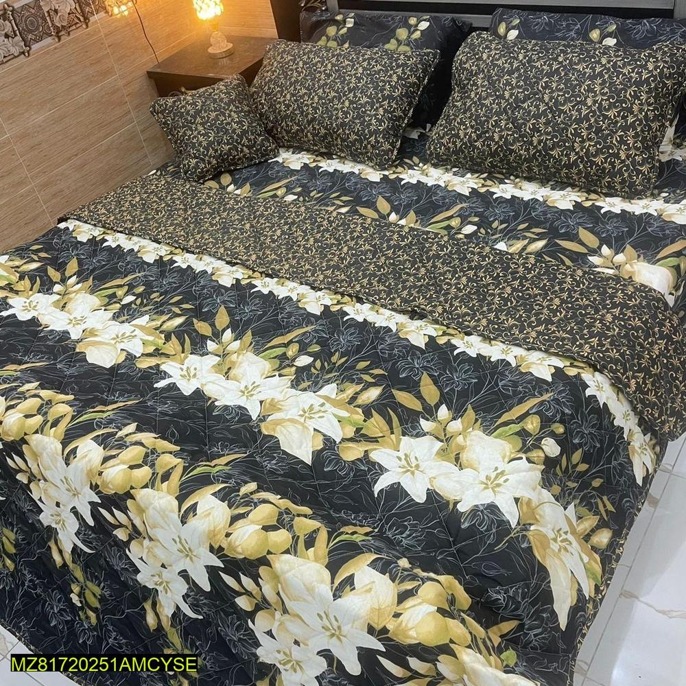 7 pc Cotton printed comforter set