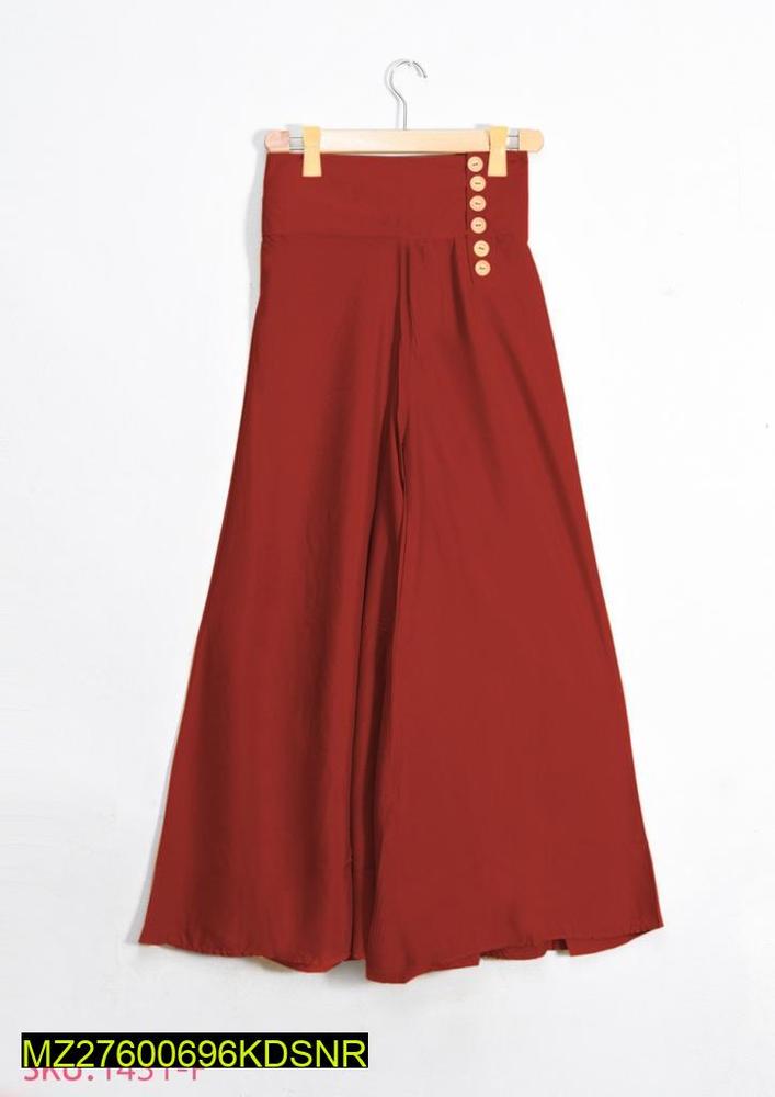 1 Pc Women's Stitched Grip Plain Palazzo