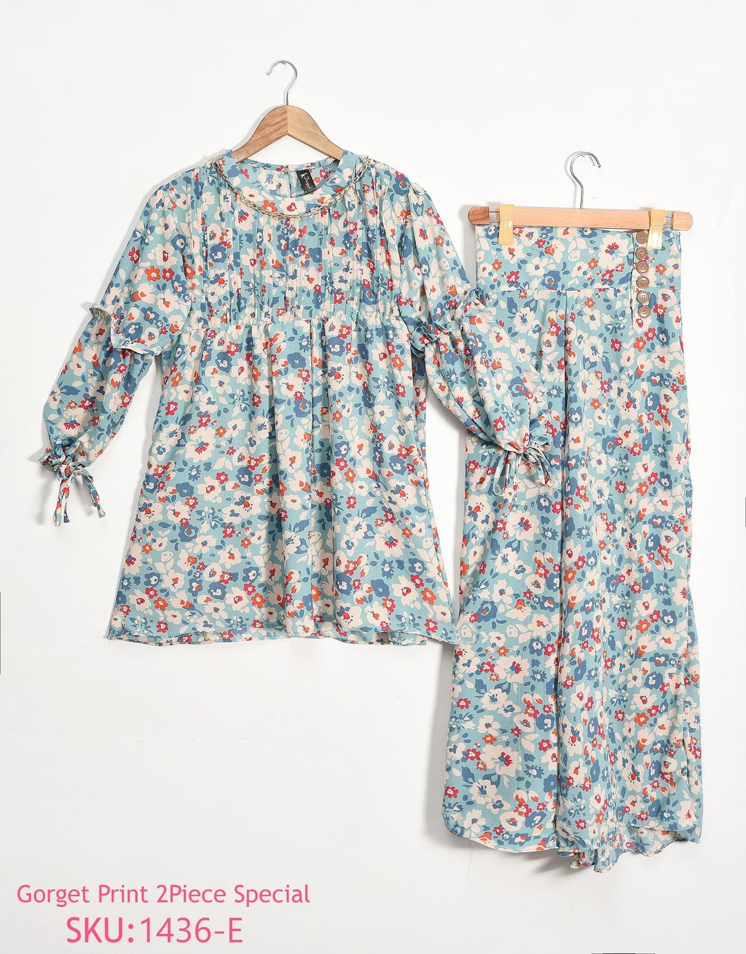 Stylish Women's Stitched Printed Shirt and Trouser Set - 2 Pcs