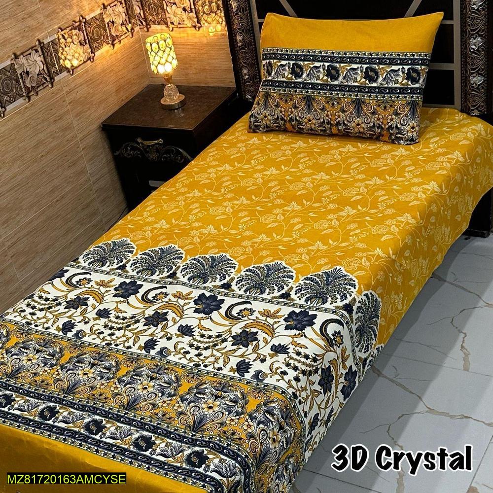 4 pc cotton printed single bedsheet