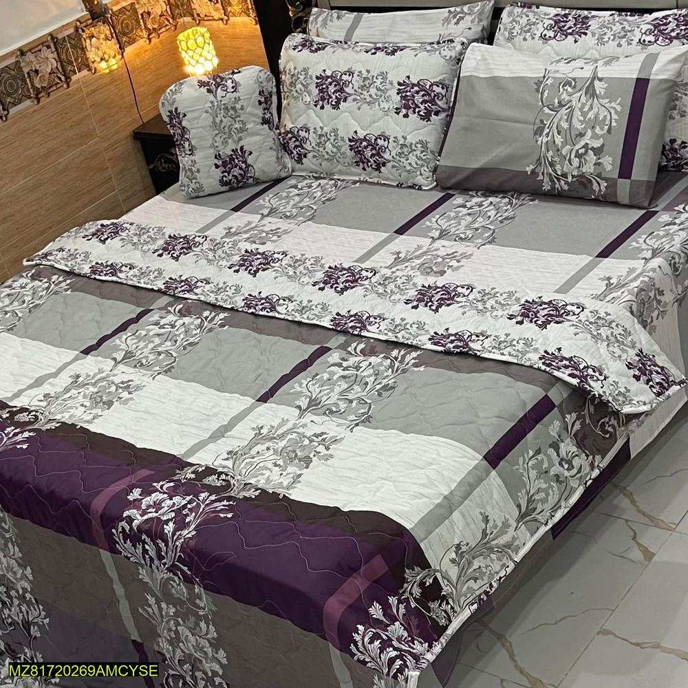 7 pc Cotton printed comforter set