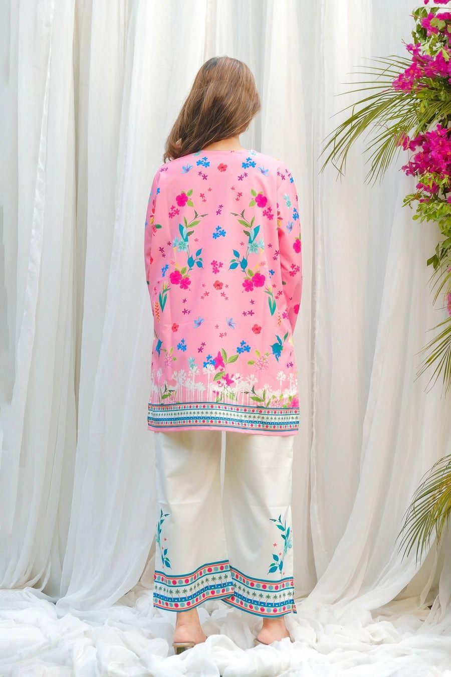 Women's stitched swiss lawn Printed co-ord set