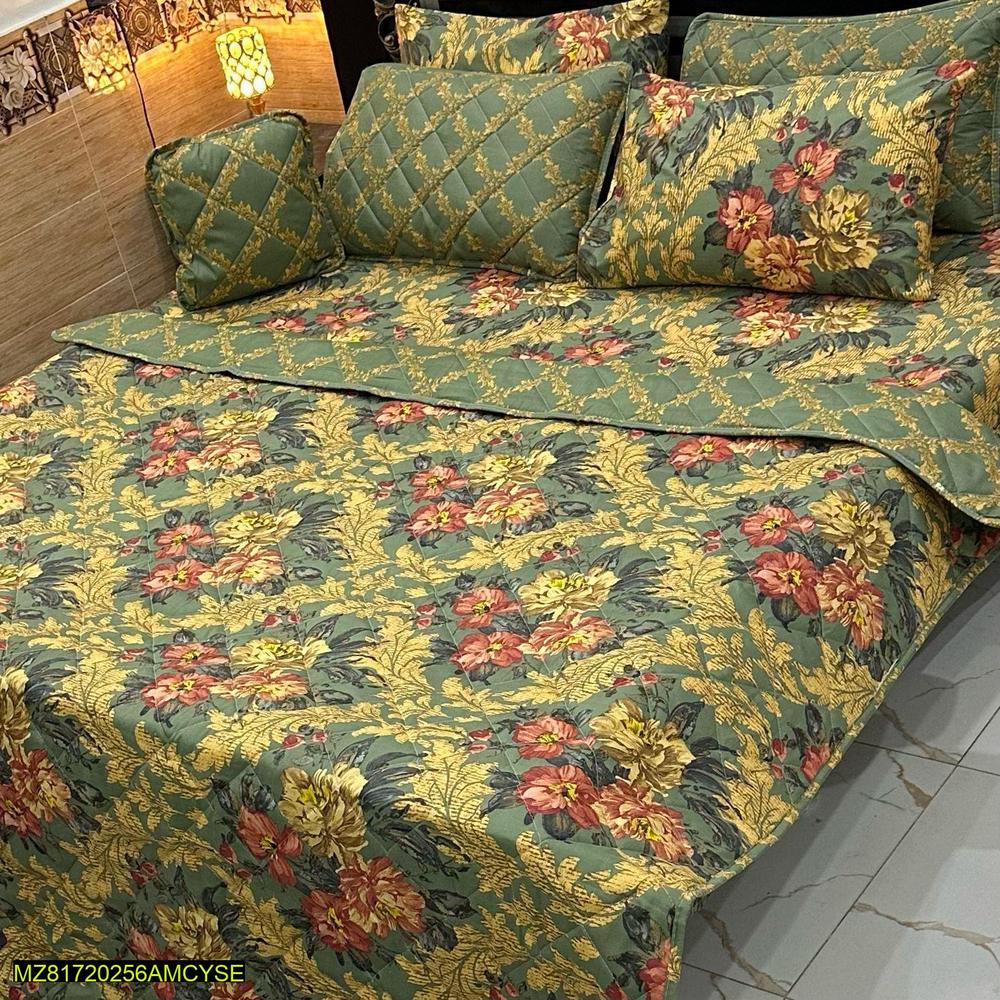 7 pc Cotton printed comforter set