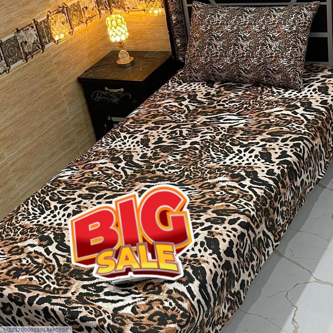2 pc Cotton printed Single bedsheet