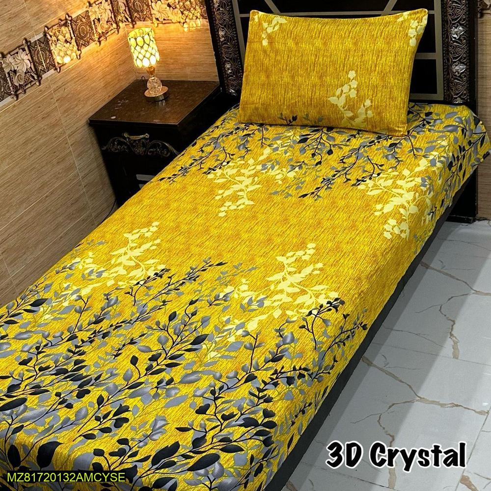 4 pc cotton printed single bedsheet