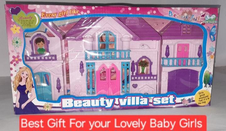 Multicolor plastic toy bundle - 3 pc pluch doll and Accessories set