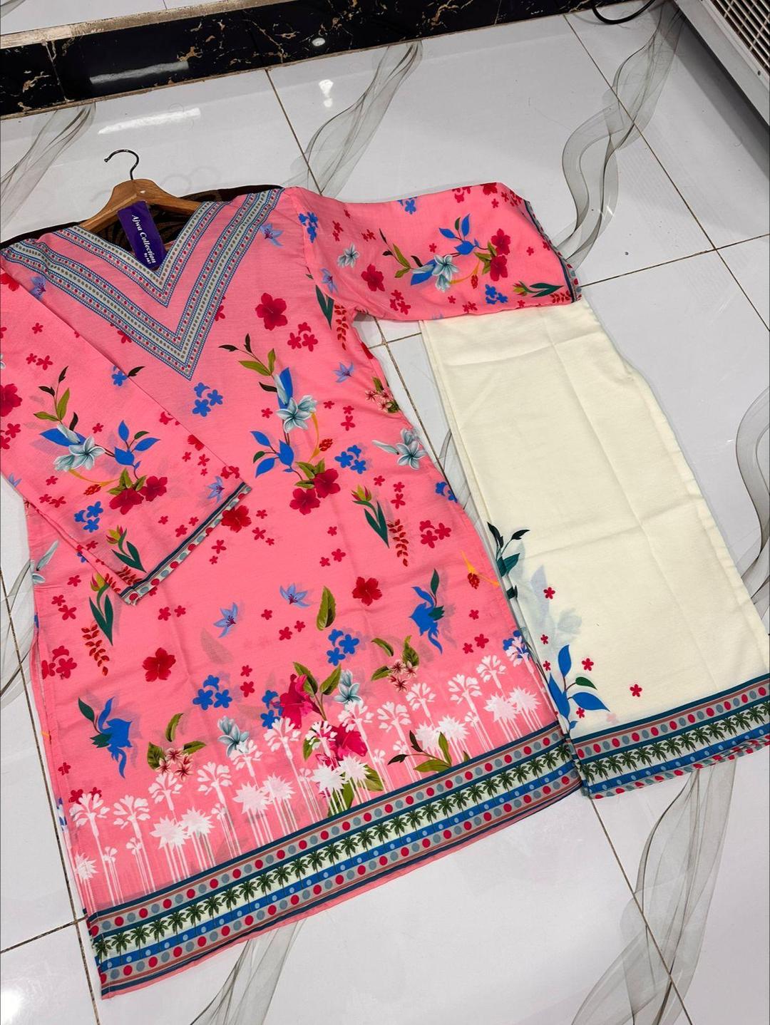 Women's stitched swiss lawn Printed co-ord set