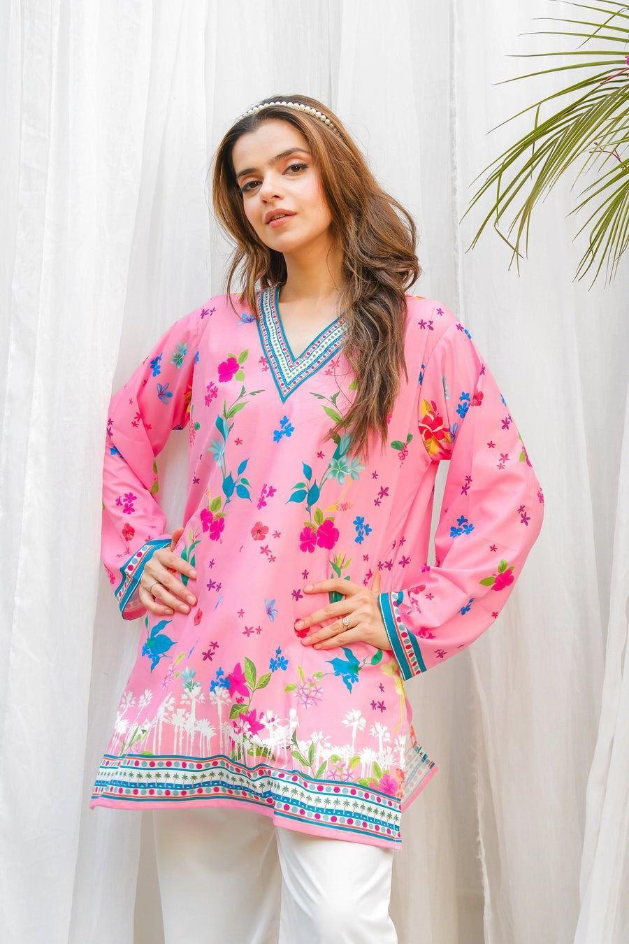 Women's stitched swiss lawn Printed co-ord set