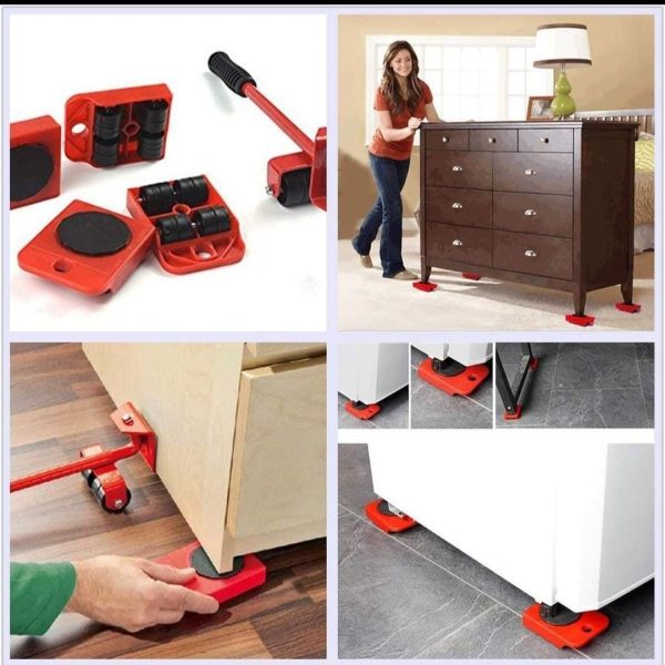 Furniture Lifter Mover Tool Set – Heavy Load Moving Rollers & Lifting Tool For Furniture And Home Appliances