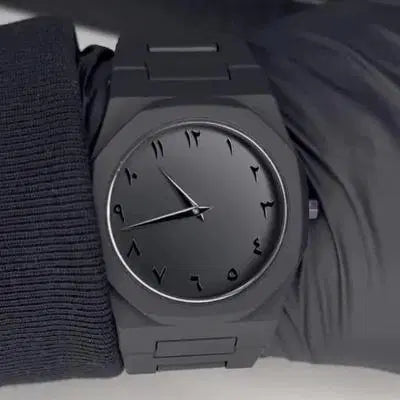 Arabic Black Aura Watch Luxury Premium Quality