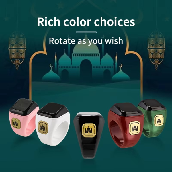 Electronic Tally Zikr Counter Digital Tasbeeh Ring Qibla Zikr Ring
