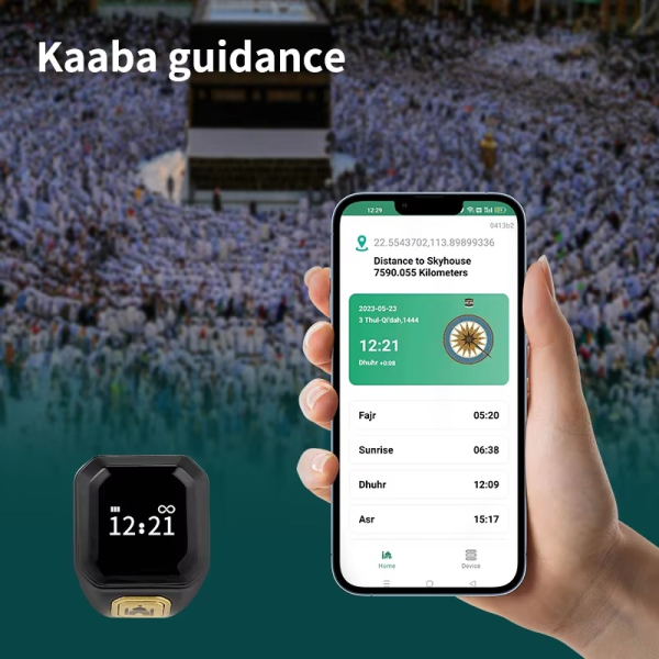 Electronic Tally Zikr Counter Digital Tasbeeh Ring Qibla Zikr Ring