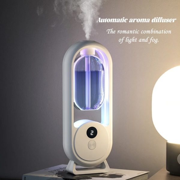 Rechargeable 5-Mode Aromatic Diffuser – Timed Essential Oil Air Freshener for Bedroom, Living Room &amp; Bathroom 50ml