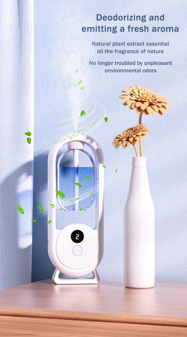 Rechargeable 5-Mode Aromatic Diffuser – Timed Essential Oil Air Freshener for Bedroom, Living Room &amp; Bathroom 50ml