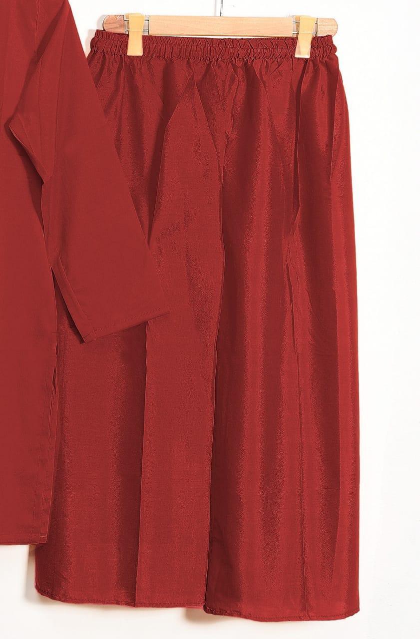 3 Pcs Women's Stitched Grip Silk Plain Suit